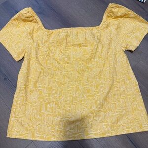 Wrangler Yellow Off-Shoulder Women Top